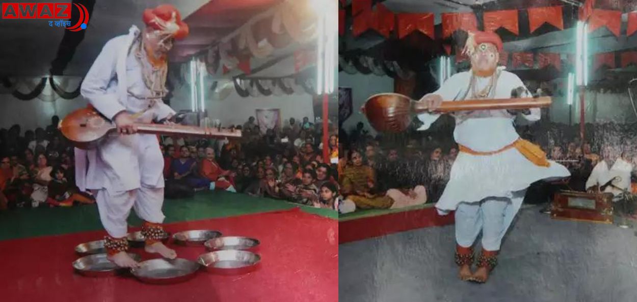 वारी नृत्य सादर करताना राजूबाबा 