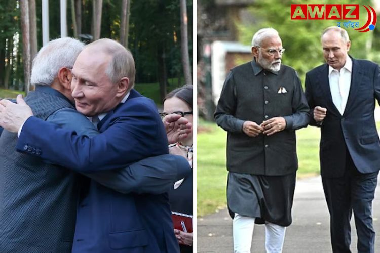 पुतीन यांनी केले पंतप्रधान मोदींचे जंगी स्वागत 