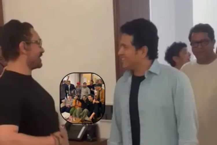  आमिर खानच्या घरी राज ठाकरे, सचिनची हजेरी