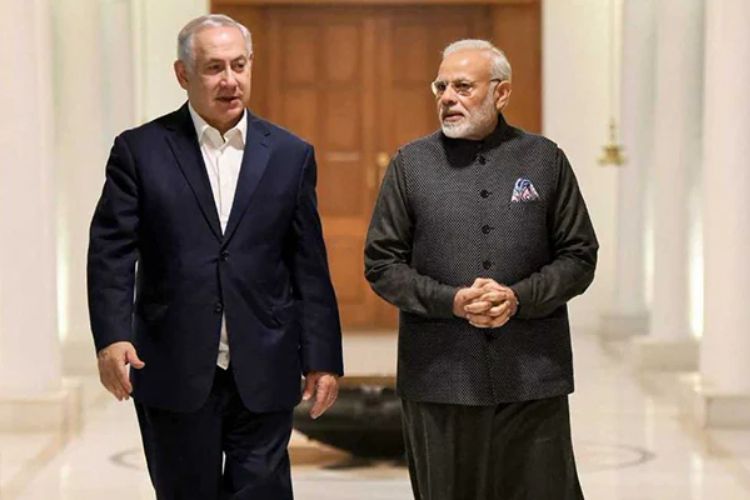 भारताचे पंतप्रधान नरेंद्र मोदी आणि इस्रायलचे पंतप्रधान बेंजामिन नेतन्याहू