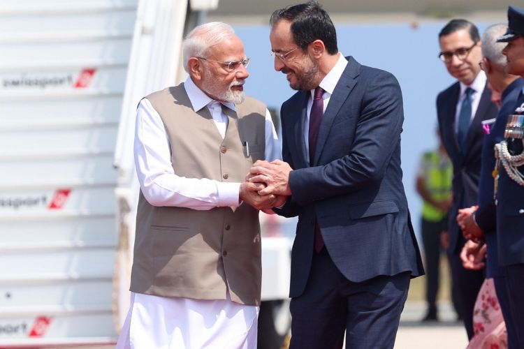 पंतप्रधान नरेंद्र मोदी आणि सायप्रसचे अध्यक्ष  निकोस क्रिस्टोडौलिडेस