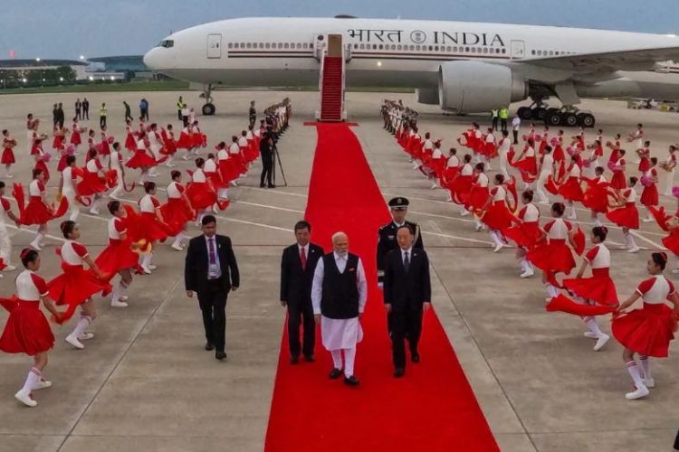 पंतप्रधान नरेंद्र मोदी चीनमध्ये दाखल