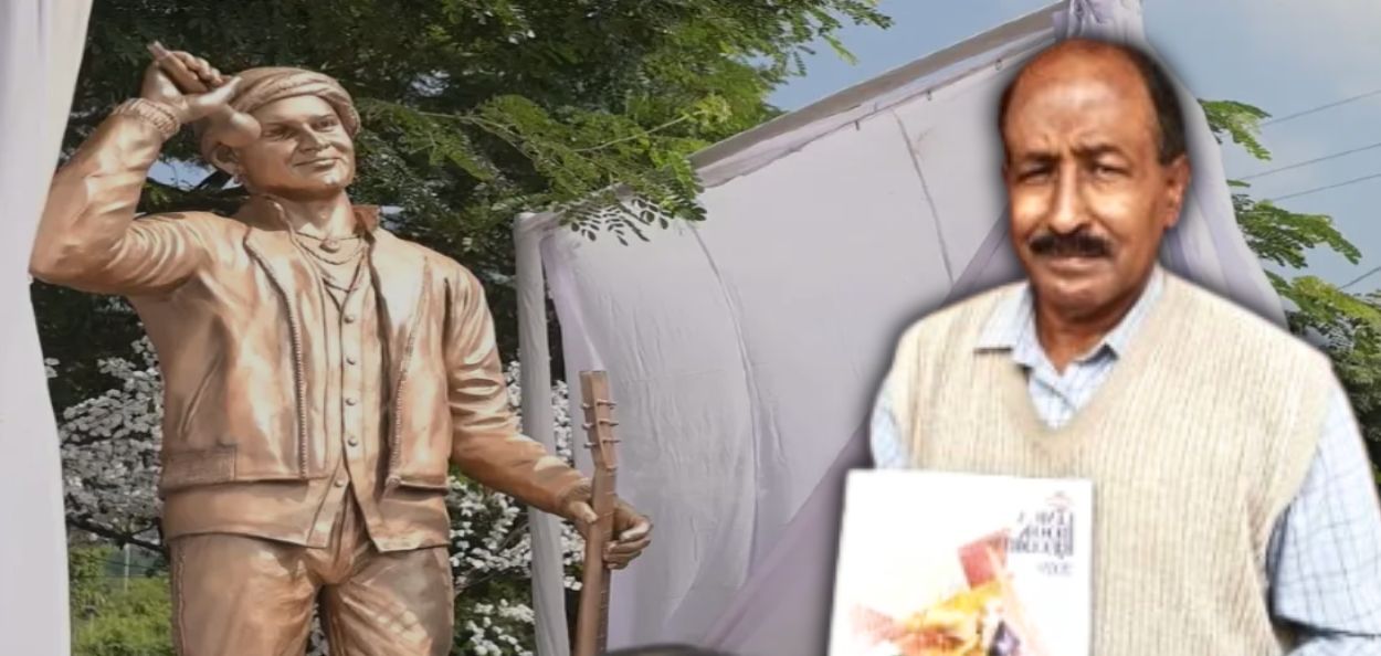 शिल्पकार नुरुद्दीन अहमद यांनी आसाममध्ये साकारलेल्या झुबीन गर्ग यांच्या पुतळ्याचे अनावरण