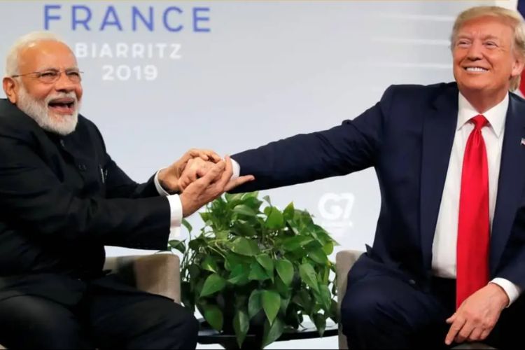 पंतप्रधान नरेंद्र मोदी आणि अमेरिकेचे अध्यक्ष डोनाल्ड ट्रम्प