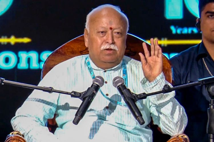 राष्ट्रीय स्वयंसेवक संघाचे (RSS) सरसंघचालक मोहन भागवत 