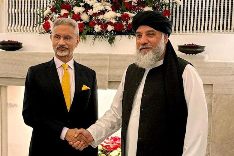 परराष्ट्रमंत्री एस. जयशंकर यांच्यासमवेत अफगाणिस्तानचे उद्योग आणि वाणिज्यमंत्री अल्हाज नूरुद्दीन अझीझी