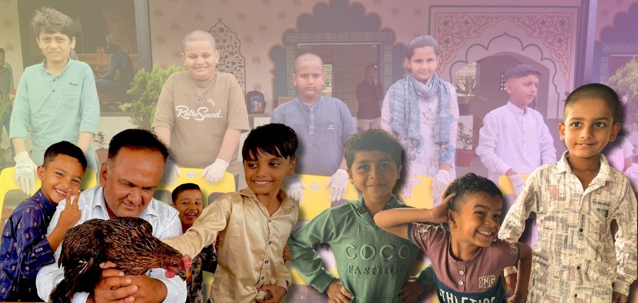 एशियन इनोव्हेशन मॉडर्न स्कूल (AIMS) मधील विद्यार्थी 