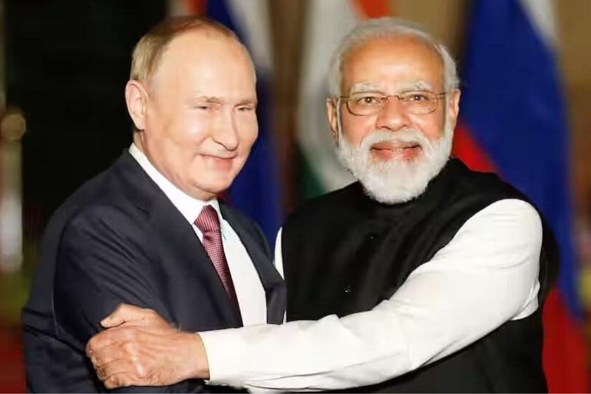नरेंद्र मोदी आणि व्लादिमीर पुतिन