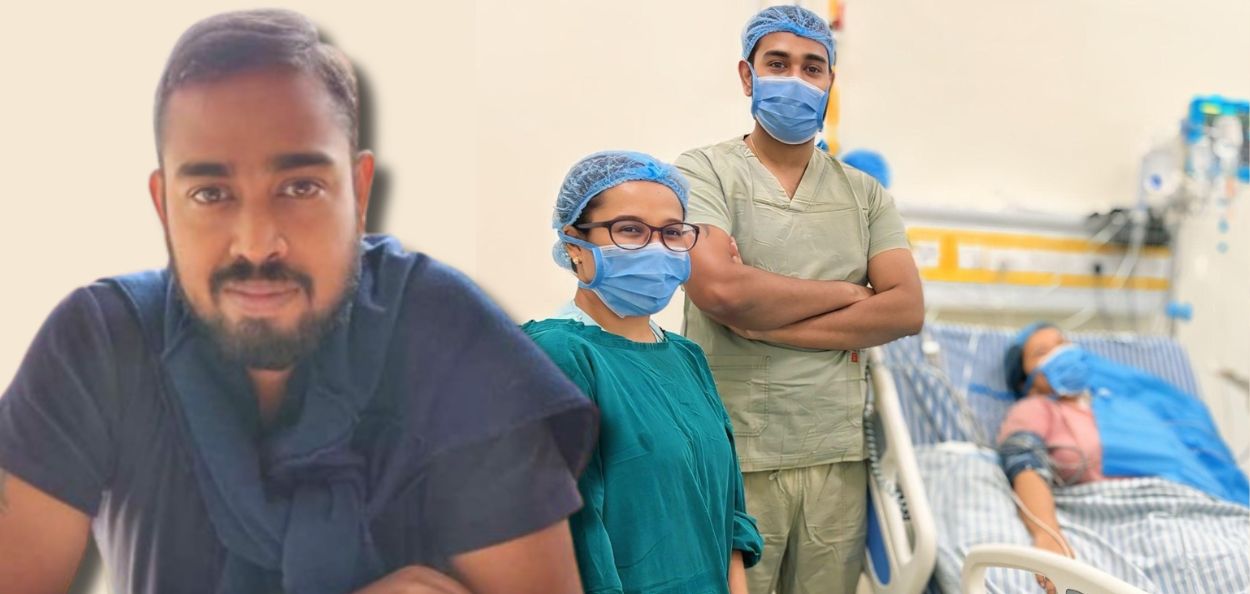 डॉक्टर आसिफ इक्बाल त्यांच्या रुग्णासाह