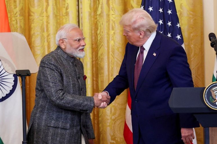 पंतप्रधान नरेंद्र मोदी आणि अमेरिकेचे अध्यक्ष डोनाल्ड ट्रम्प