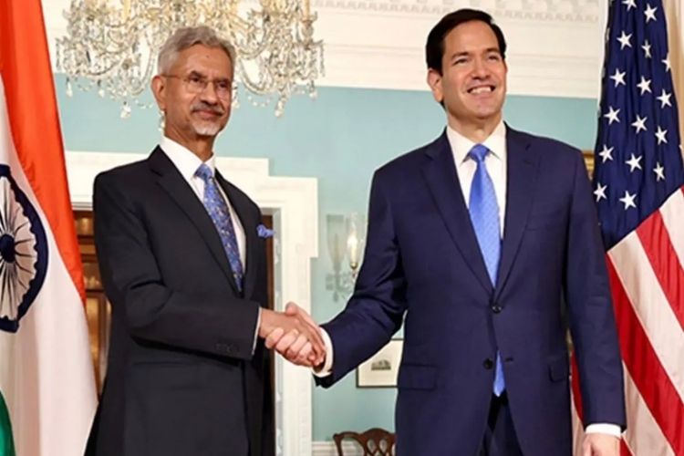 परराष्ट्रमंत्री एस. जयशंकर यांच्यासमवेत अमेरिकेचे परराष्ट्रमंत्री मार्को रुबिओ