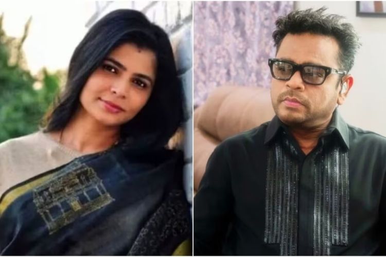 डावीकडून दाक्षिणात्य गायिका चिन्मयी श्रीपादा आणि संगीतकार ए.आर. रहमान