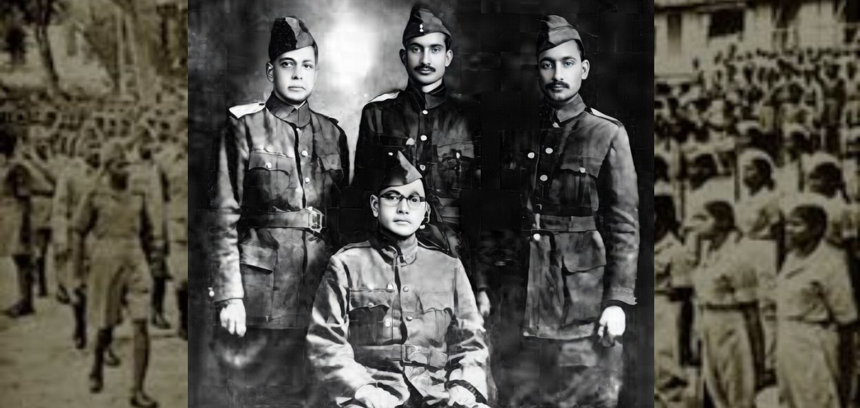 Subhas Chandra Bose, Gen AC Chatterjee, Major Gen. Zaman Kiani, Col Habib ur Rahman