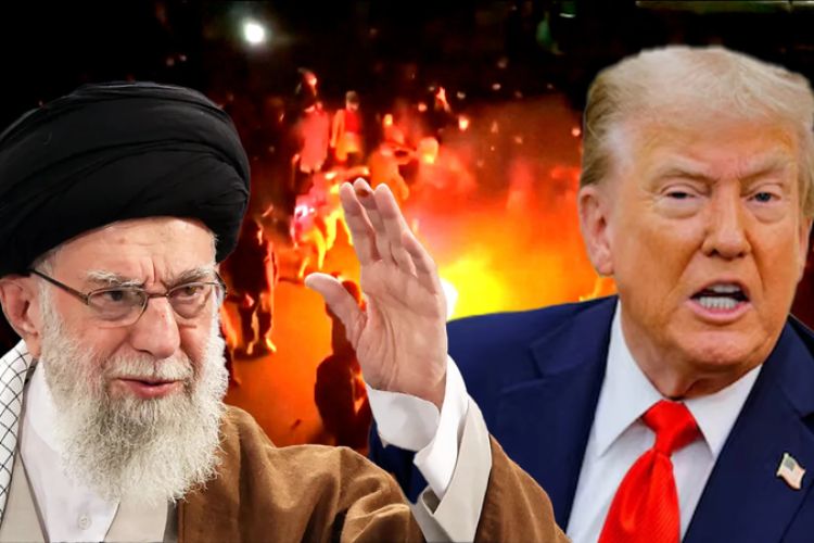 इराणचे सर्वोच्च नेते आयातुल्ला अली खामेनेई आणि अमेरिकेचे अध्यक्ष डोनाल्ड ट्रम्प