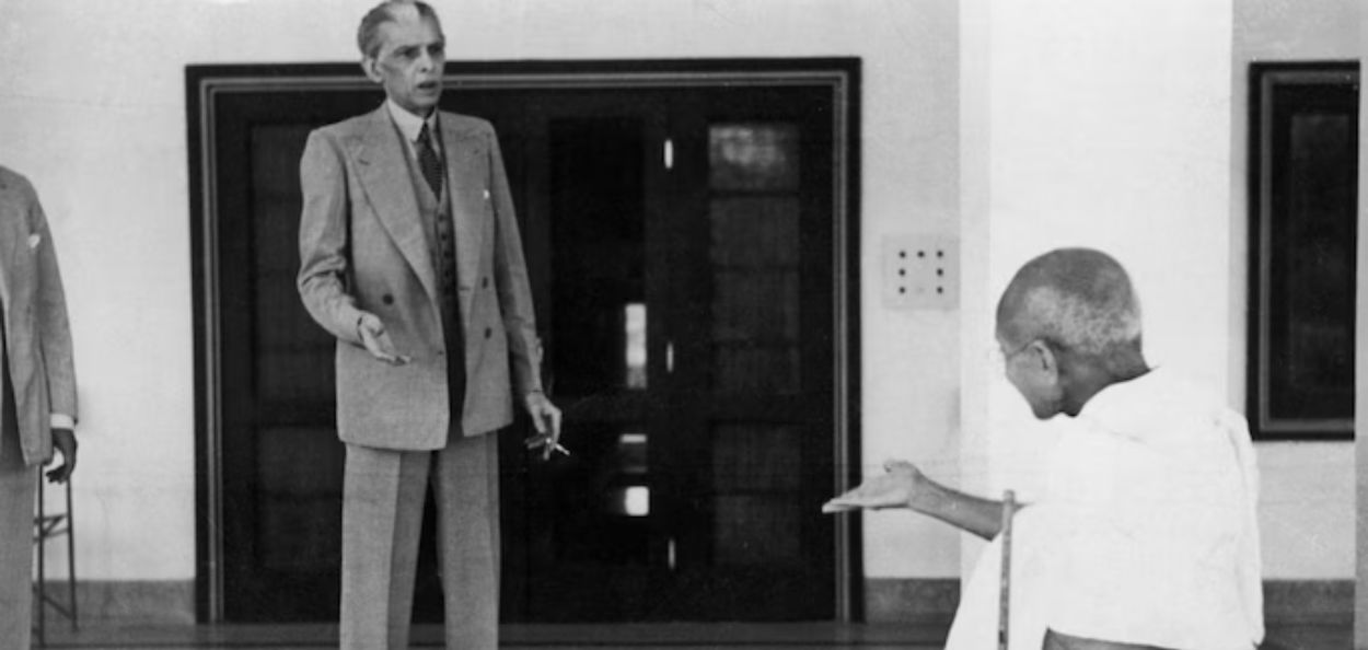 महात्मा गांधी यांच्यासमवेत मोहम्मद अली जिन्नाह 