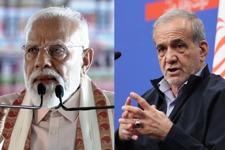 पंतप्रधान नरेंद्र मोदी आणि इराणचे राष्ट्राध्यक्ष मसूद पेझेश्कियान