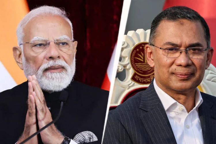 पंतप्रधान नरेंद्र मोदी आणि बांगलादेशचे पंतप्रधान तारिक रहमान
