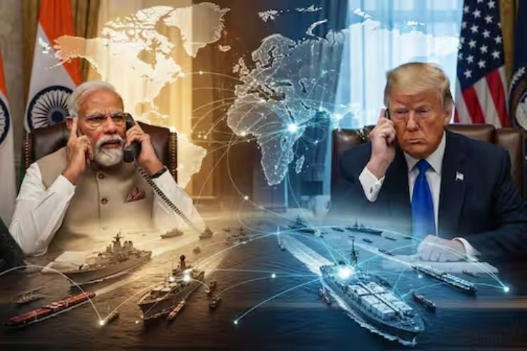 पंतप्रधान नरेंद्र मोदी आणि अमेरिकेचे अध्यक्ष डोनाल्ड ट्रम्प