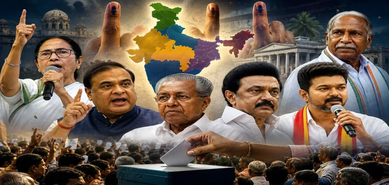West Bengal Kerala Assam Election Results 2026