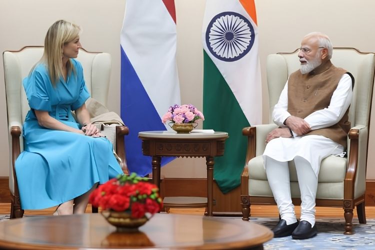 पंतप्रधान नरेंद्र मोदी आणि नेदरलँड्सच्या राणी मॅक्सिमा यांची भेट