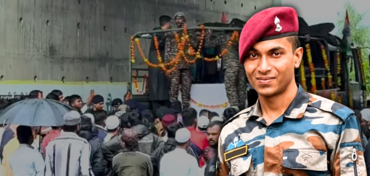 नाशिकच्या सिन्नर तालुक्यातील वीर पॅरा कमांडो शाकिब पठाण यांना लष्करी इतमामात अखेरचा निरोप देतानाचे क्षण 