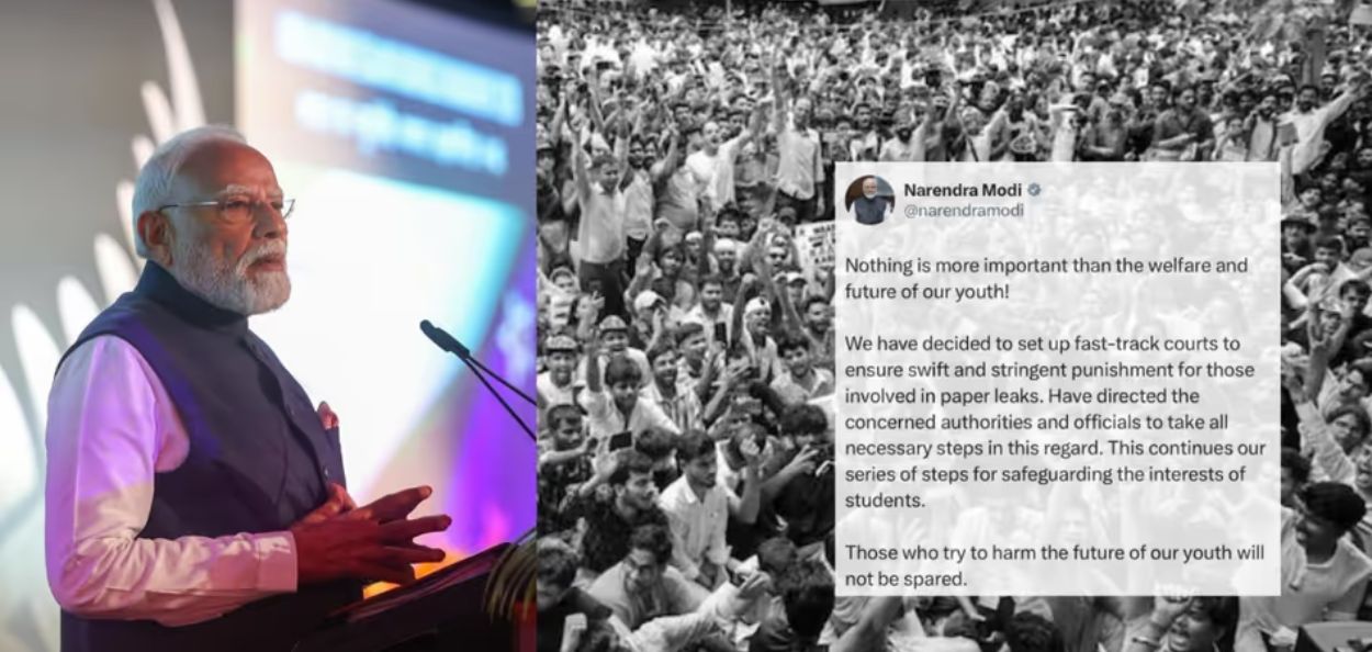 पंतप्रधान नरेंद्र मोदी यांची घोषणा; पेपर लीक प्रकरणांच्या खटल्यांसाठी विशेष फास्ट-ट्रॅक कोर्ट स्थापन करणार.