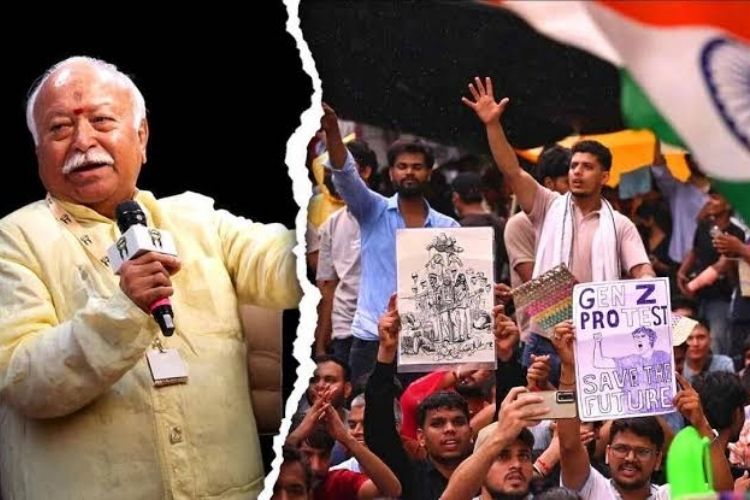 राष्ट्रीय स्वयंसेवक संघाचे सरसंघचालक मोहन भागवत.