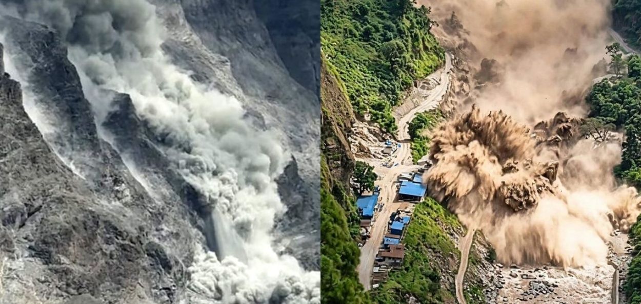 ढगफुटी नव्हे तर ५२०० मीटर उंचीवरून महाकाय खडक कोसळल्याने घडली दुर्घटना