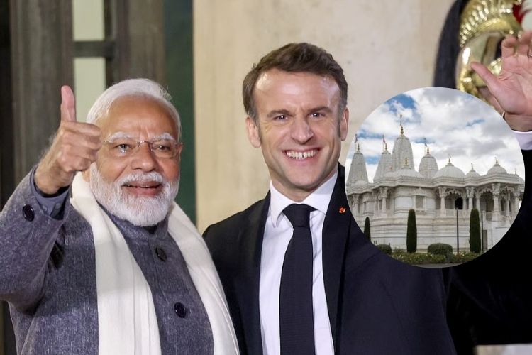 पंतप्रधान नरेंद्र मोदी आणि फ्रान्सचे राष्ट्राध्यक्ष इमॅन्युएल मॅक्रॉन 