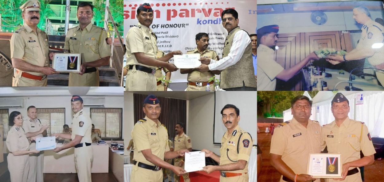 विविध सन्मान स्वीकारताना पुणे पोलीस दलातील सहाय्यक पोलीस फौजदार राजस शेख