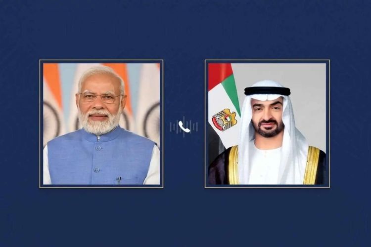 पंतप्रधान मोदी आणि युएईचे अध्यक्ष शेख मोहम्मद बिन झायेद अल नहयान 