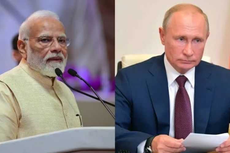 पंतप्रधान नरेंद्र मोदी आणि पुतीन 